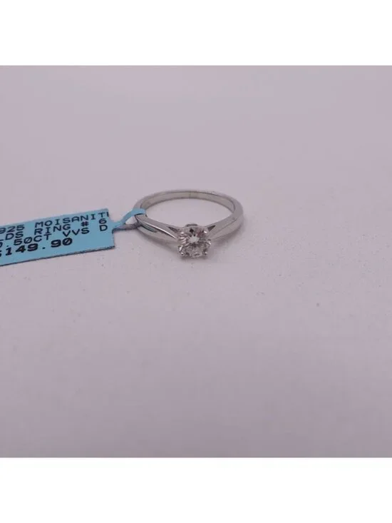 NEW 925 Moisanite LDS Engagement Solitaire Ring 0.425CT VVSD Size 6 - Picture 3 of 7